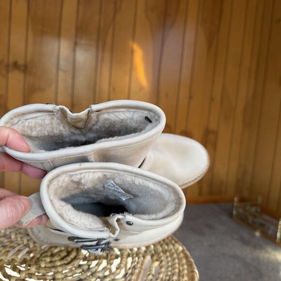 UGG Classic Rebel Biker Rocker Bone Platform Boots Women’s US 5 Beige Cream - Picture 15 of 15